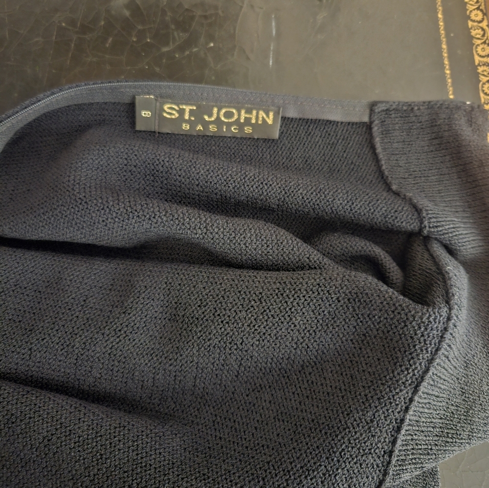 St. John Black Long Sleeve Dress #stjohn - Picture 6 of 8